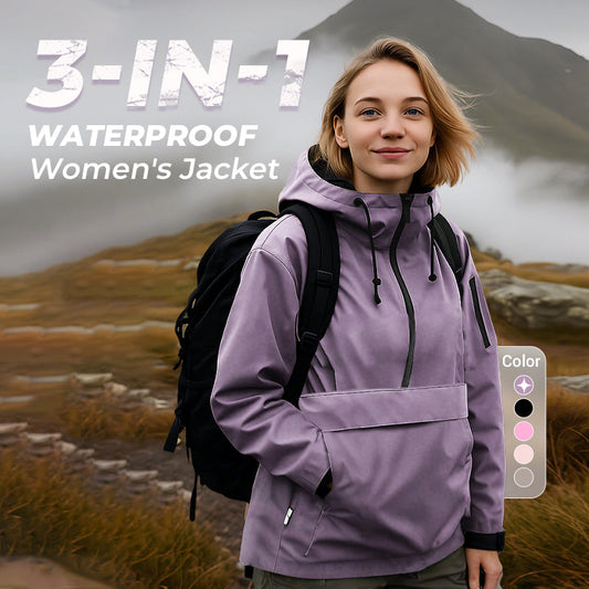 💦3-in-1 Waterproof Women's Jacket – Rain, Wind & Cold, All Covered