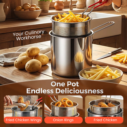 🎁304 Stainless Steel Multifuntional Fryer