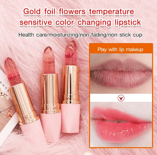 💋Crystal Jelly Flower Color Changing Lipstick💄