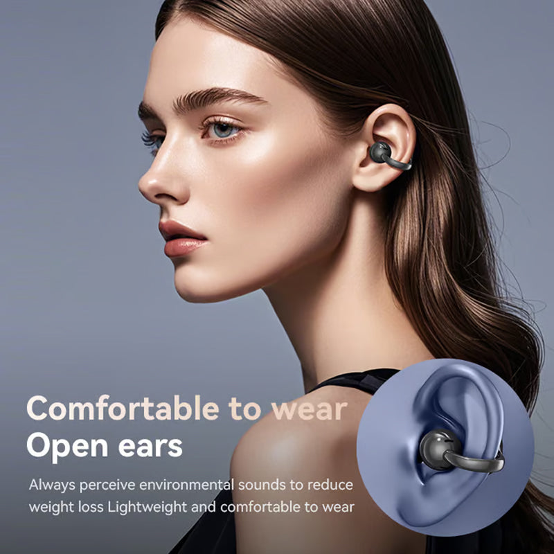 🔥🔥Bone Conduction Wireless Bluetooth Ear Clip Earphones with Touch Screen