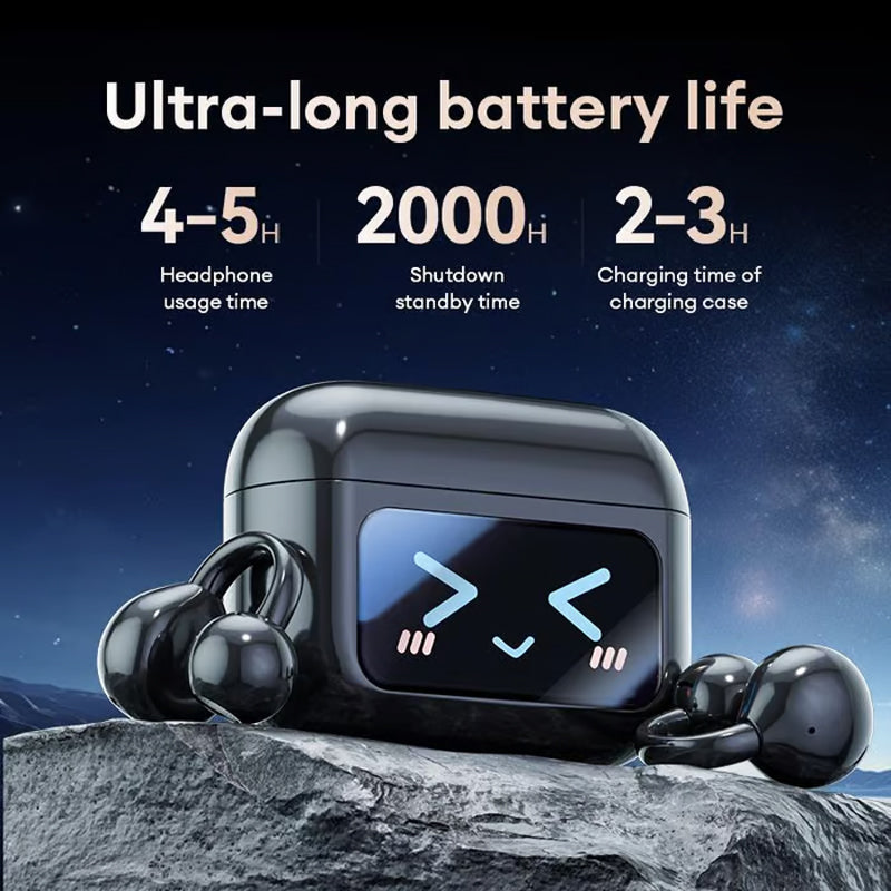 🔥🔥Bone Conduction Wireless Bluetooth Ear Clip Earphones with Touch Screen
