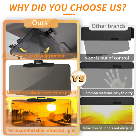 🔥Anti-Glare Driving Visor for Sun Glare & Snow Blindness