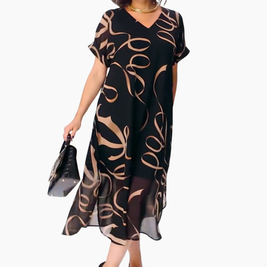 🔥2025 Hot Sale🔥Flowy V-Neck Midi Dress