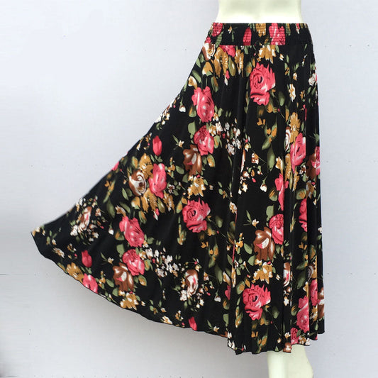 Women's Flowy Lightweight Long Floral Skirt (50% OFF)