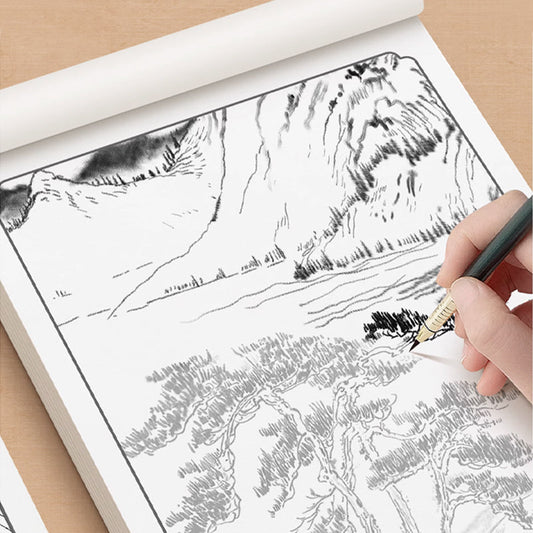 🎨 Chinese Painting White Drawing Copying Album