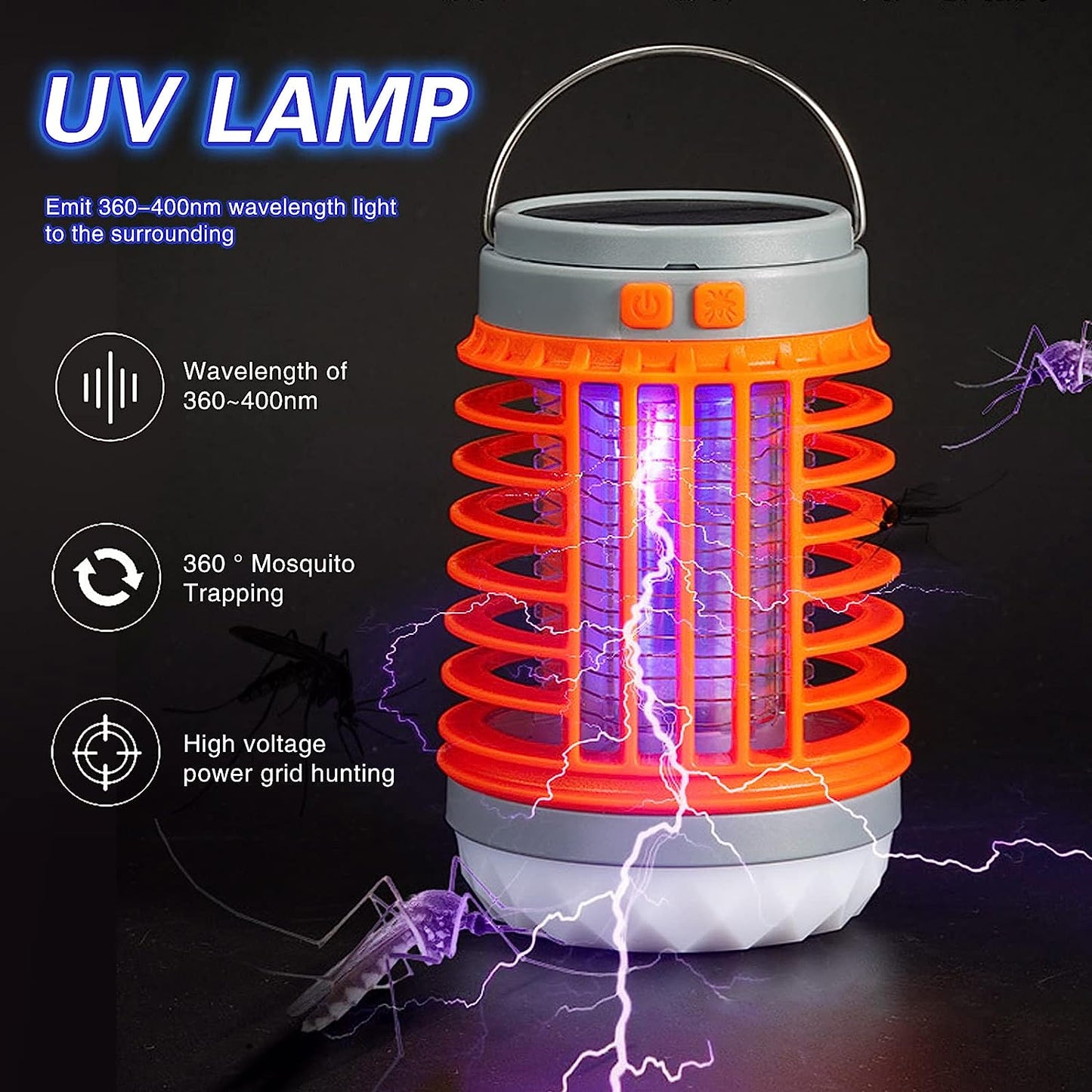 š„Multi-functional Solar Camping Mosquito Killer Lamp