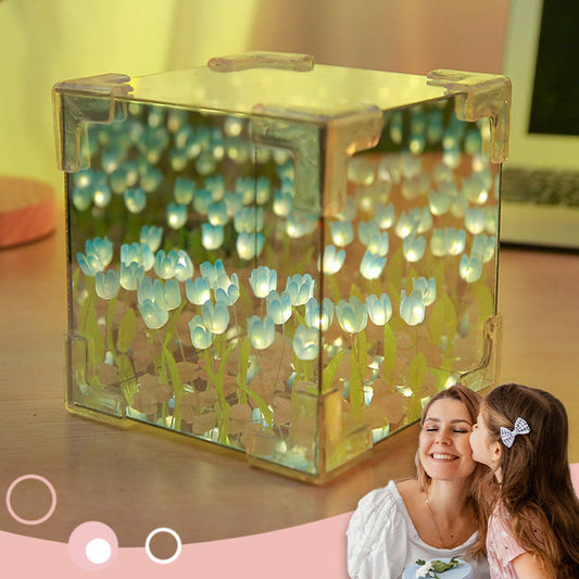 🎁🎄Magic Cube DIY Tulip Mirror Light