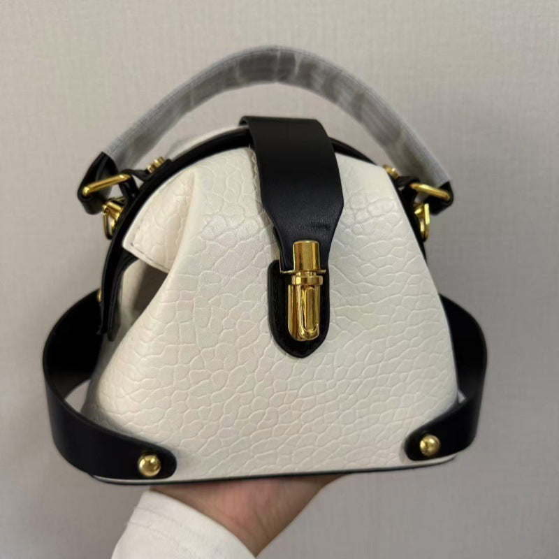 ๐ Color-Blocked Bag โ Stylish, Metal Hardware, Multi-Way ๐งณ