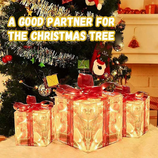 🎄Glowing Christmas Gift Box Decorations
