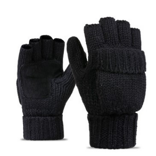 🧤 Flip-Top Fingerless Mittens | Unisex Warm Gloves ❄️ for Touchscreen, Office & Cycling - Keep Hands Toasty All Winter! 🔥