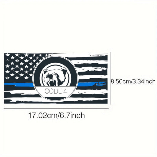 Weatherproof Patriotic Flag Vehicle Sticker Decal
