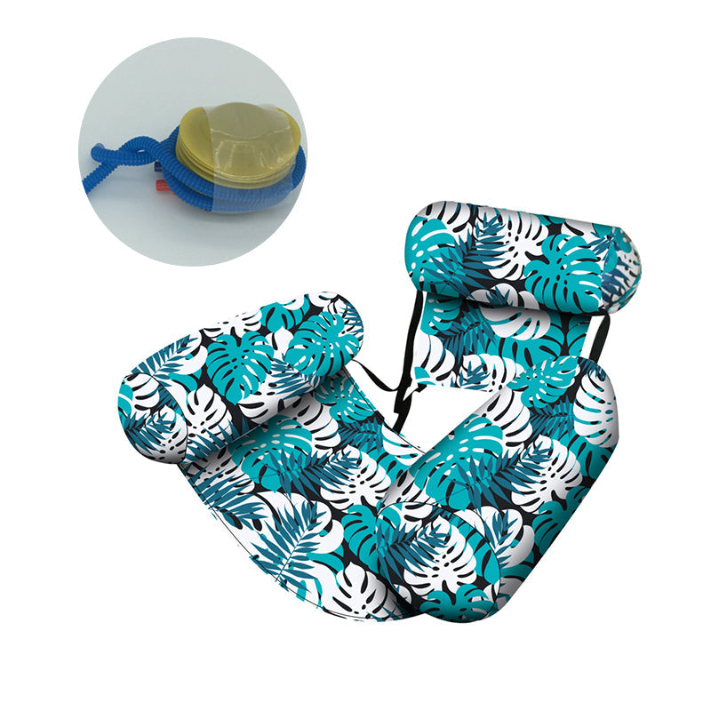 💺🌴 Inflatable Floating Chair – Tropical Leaf & Ultra-Light 260g 🌊