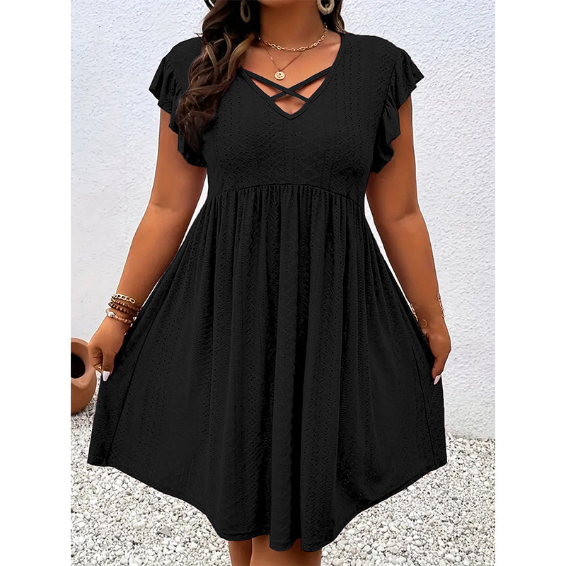 đ„Womenâs Solid Color Textured Knit Dress