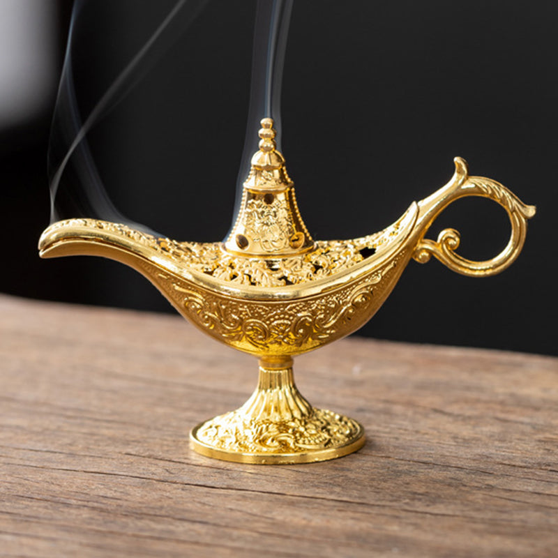 š„Retro Aladdin Magic Lamp Incense BurneršŖāØ