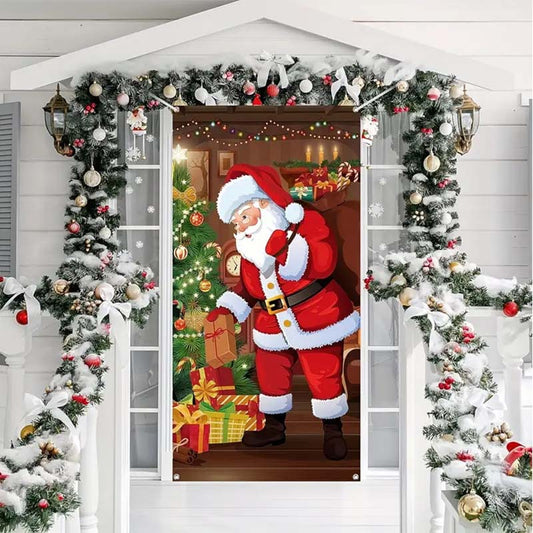 Christmas Door Cover For Instant Holiday Decor