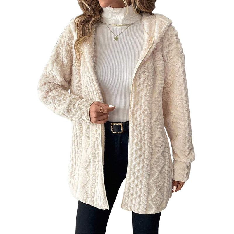 ✨Women’s Casual Plush Hooded Jacket