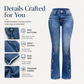💃Women High Waisted Distressed Flare Jeans