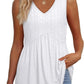 💜Women's Print Flowy Sleeveless V Neck Peplum Tank Tops