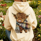 Cute Highland Cow Cozy Fleece-Lined Hooded Sweatshirt