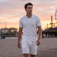 Men's Summer 2-Piece Collar Shirt & Shorts Set