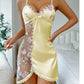 Model Special Offer-Lace Erotic Lingerie Camisole Nightgown with Bow