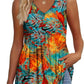 💜Women's Print Flowy Sleeveless V Neck Peplum Tank Tops