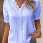 V-Neck Plain Lace Elegant Shirt