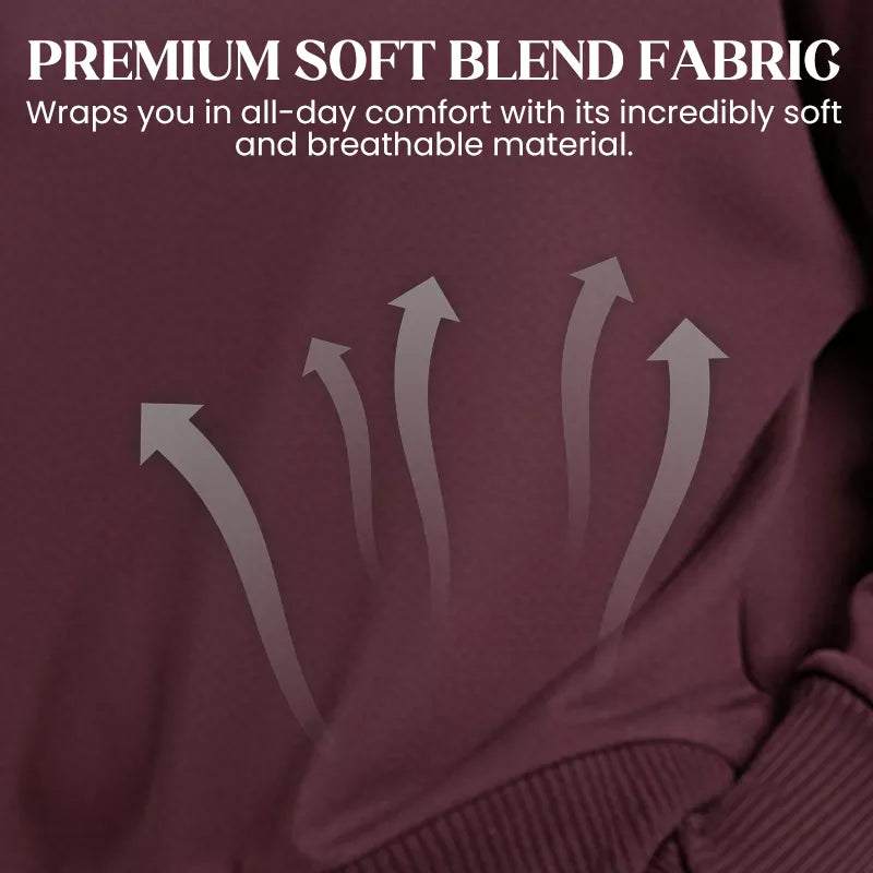 💥High-Neck Side-Zip Sweatshirt & Pants Set 👚👖