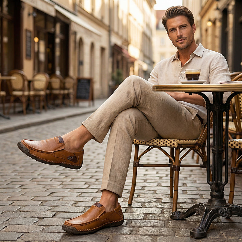 💎 64% OFF! 💎 Classic Men’s Slip-On Leather Shoes – Premium Calfskin, All-Day Comfort & Effortless Style