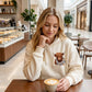 Cute Highland Cow Cozy Fleece-Lined Hooded Sweatshirt