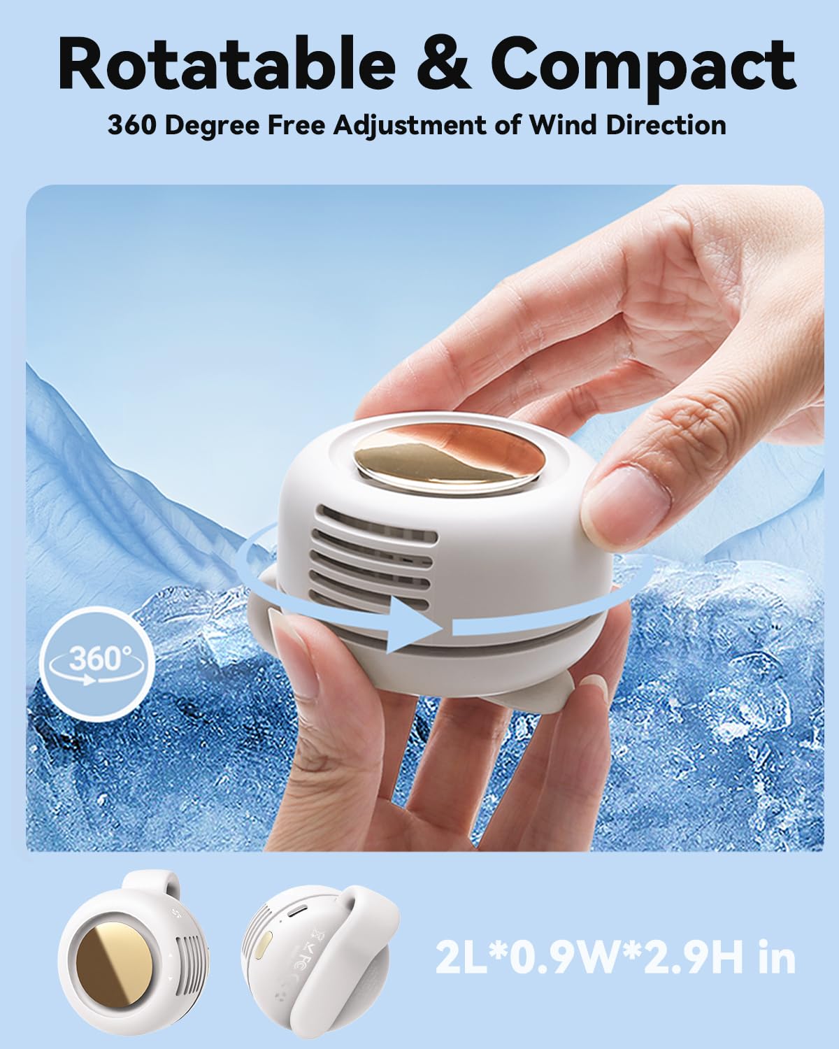 🎉❄️360° Rotatable Portable Mini Clip-on Fan