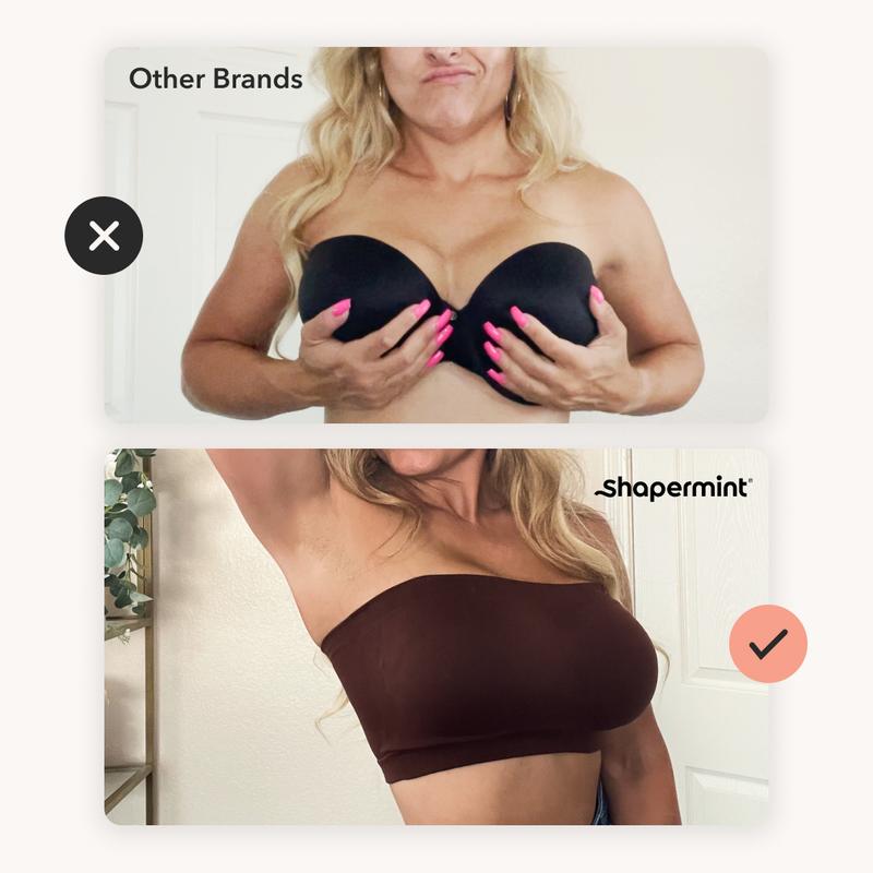 🤎Convertible Strapless Bandeau Bra with Wireless Comfort, Anti-Slip Grip & Removable Straps