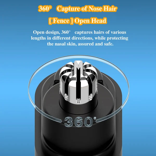 ⚡ Rechargeable Electric Nose Hair Trimmer, Portable Safe Round Head Mens Grooming Tool
