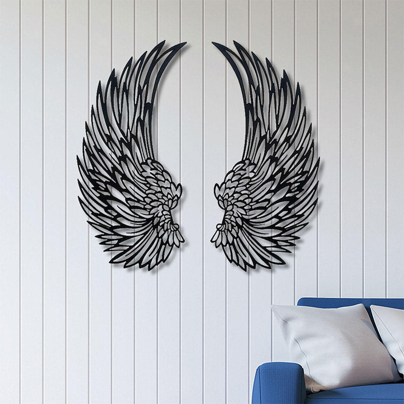 🌟🌟Angel Wings Wall Art In Metal With LED Lights