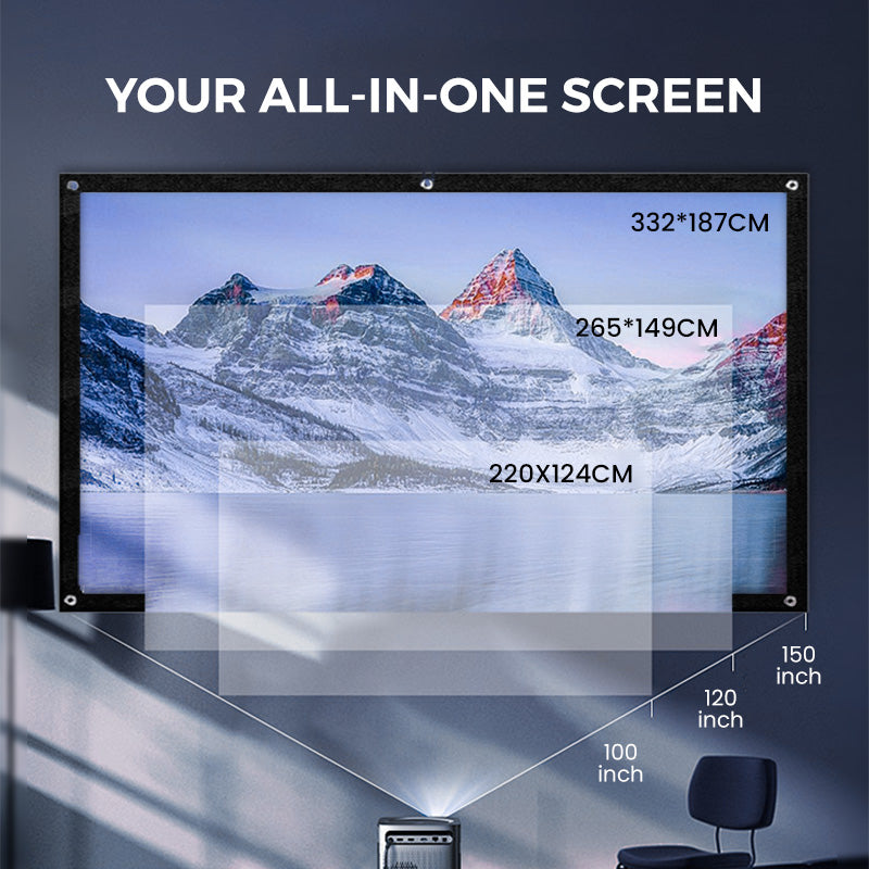 📺  High Definition Projection Screen - 120-inch Diagonal with Matte White Surface for Crystal Clear Home Cinema Experience 🎬🌟
