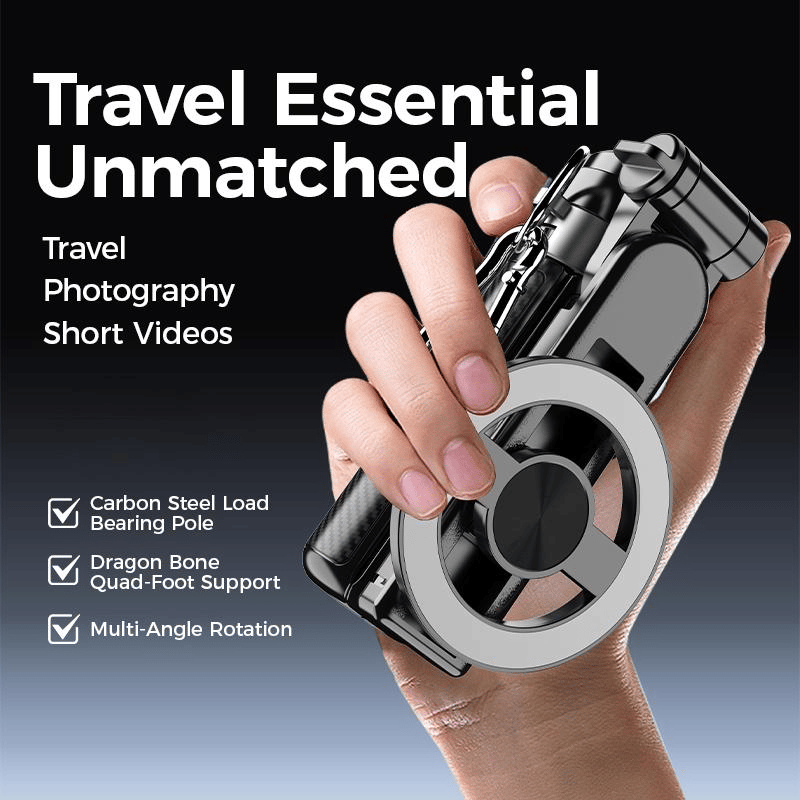 🔥4-in-1 Multifunctional 360° Rotation Magnetic Selfie Stick