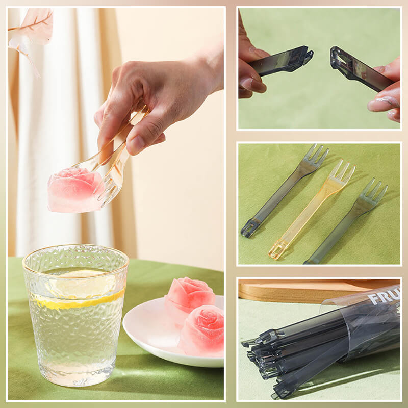 2-in-1 Fruit Fork Detachable Clip