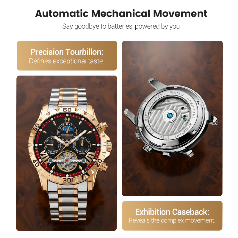 ⌚Swiss Brand New Waterproof Automatic Mechanical Watches
