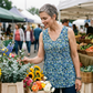 💜Women's Print Flowy Sleeveless V Neck Peplum Tank Tops