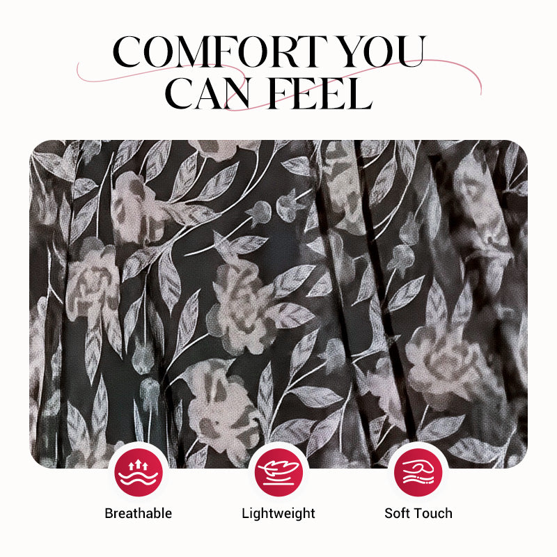 💖 Women's Off-the-Shoulder V-Neck Printed Dress