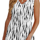 💜Women's Print Flowy Sleeveless V Neck Peplum Tank Tops