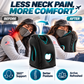 Inflatable Ergonomic Hollow-Cutout Travel Pillow – PVC Flocking, Quick Inflate, With Storage Bag ✨