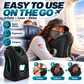 Inflatable Ergonomic Hollow-Cutout Travel Pillow – PVC Flocking, Quick Inflate, With Storage Bag ✨
