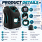 Inflatable Ergonomic Hollow-Cutout Travel Pillow – PVC Flocking, Quick Inflate, With Storage Bag ✨