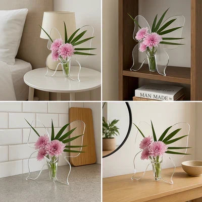 🔥Transparent Butterfly-Inspired Decorative Vase