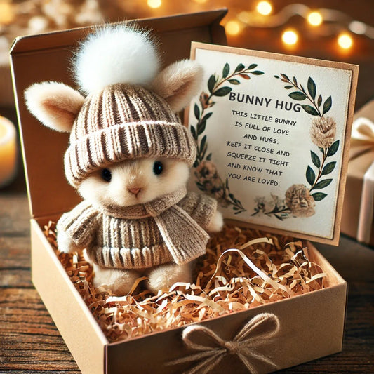 🐇Easter Promotion🔥Handmade Lucky Comfort Bunny(With Warm Text Card)🎁