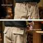 Casual Elastic Waist Multi-Pocket Tapered Pants