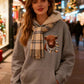 Cute Highland Cow Cozy Fleece-Lined Hooded Sweatshirt