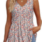 💜Women's Print Flowy Sleeveless V Neck Peplum Tank Tops