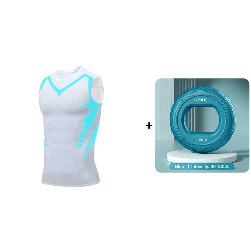 Ionic Shaping Vest – Cooling compression, smooths belly & love handles. Invisible under shirts. Feel confident again! 💪✨
